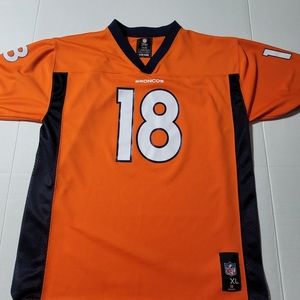 💚Peyton‎ Manning Denver Broncos Shirt NFL Apparel Boys Youth XL 18/20 Excellent
